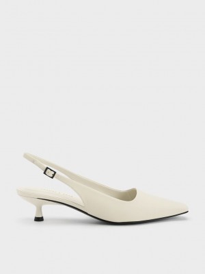Charles & Keith Vita Square-Puntera Destalonadas Pumps Rosas | 4697015-SG