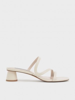 Charles & Keith Wavy Correa Mules Rosas | 8653029-HA