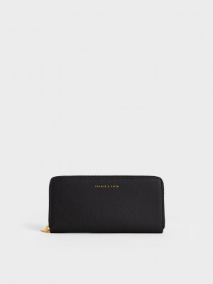 Charles & Keith Zip-Around Long Wallet Negros | 0142735-LR