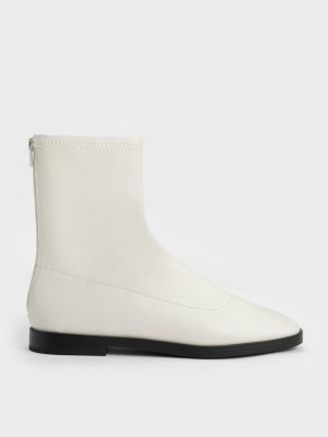 Charles & Keith Zip-Up Ankle Boots Rosas | 1835246-FJ