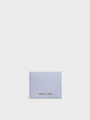 Charles & Keith Zip Around Corta Wallet Azules Claro | 5124708-TJ