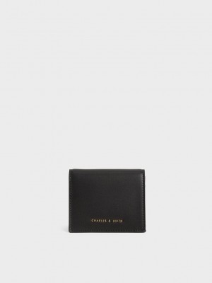 Charles & Keith Zip Around Corta Wallet Negros | 0359821-BH